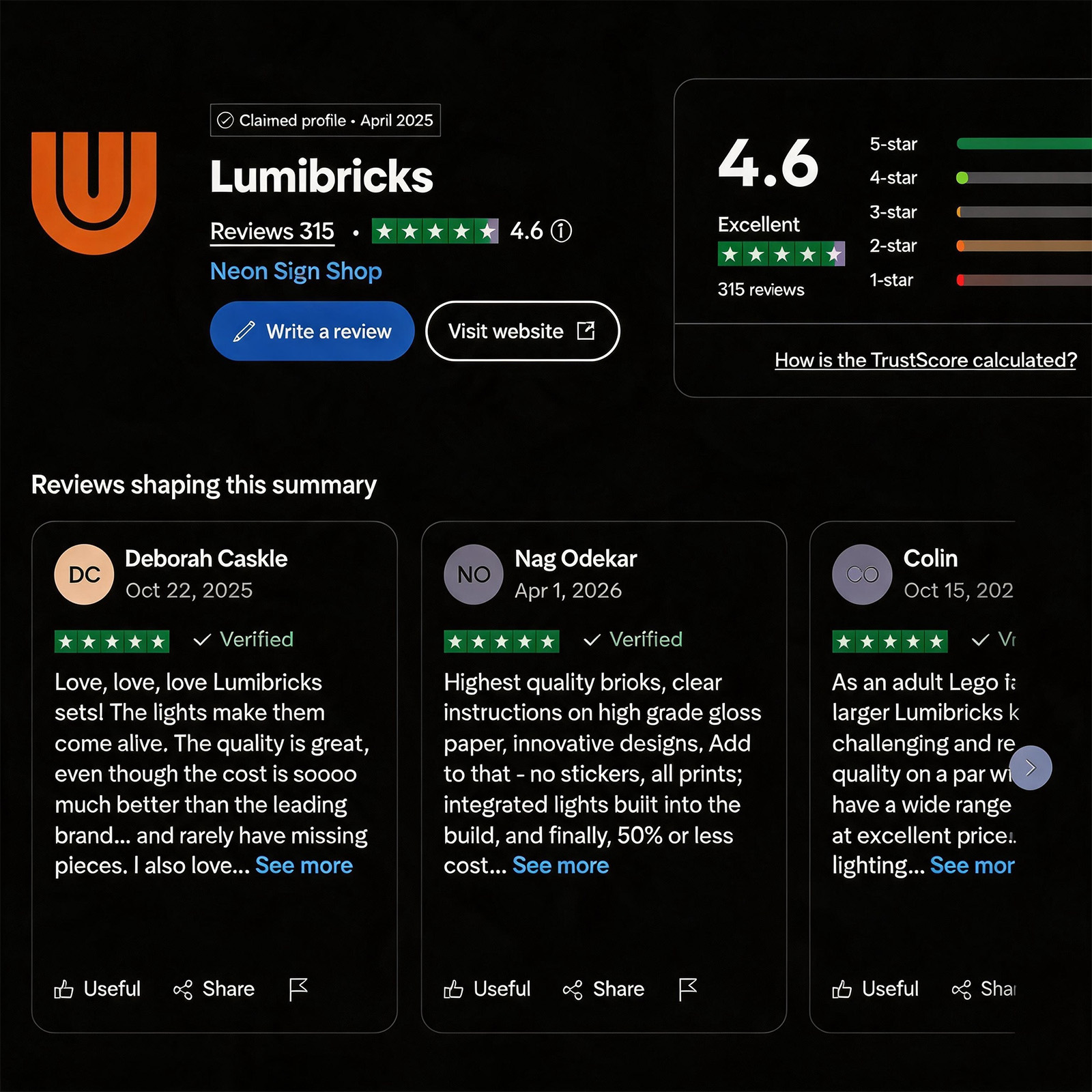 Placeholder for a customer review image