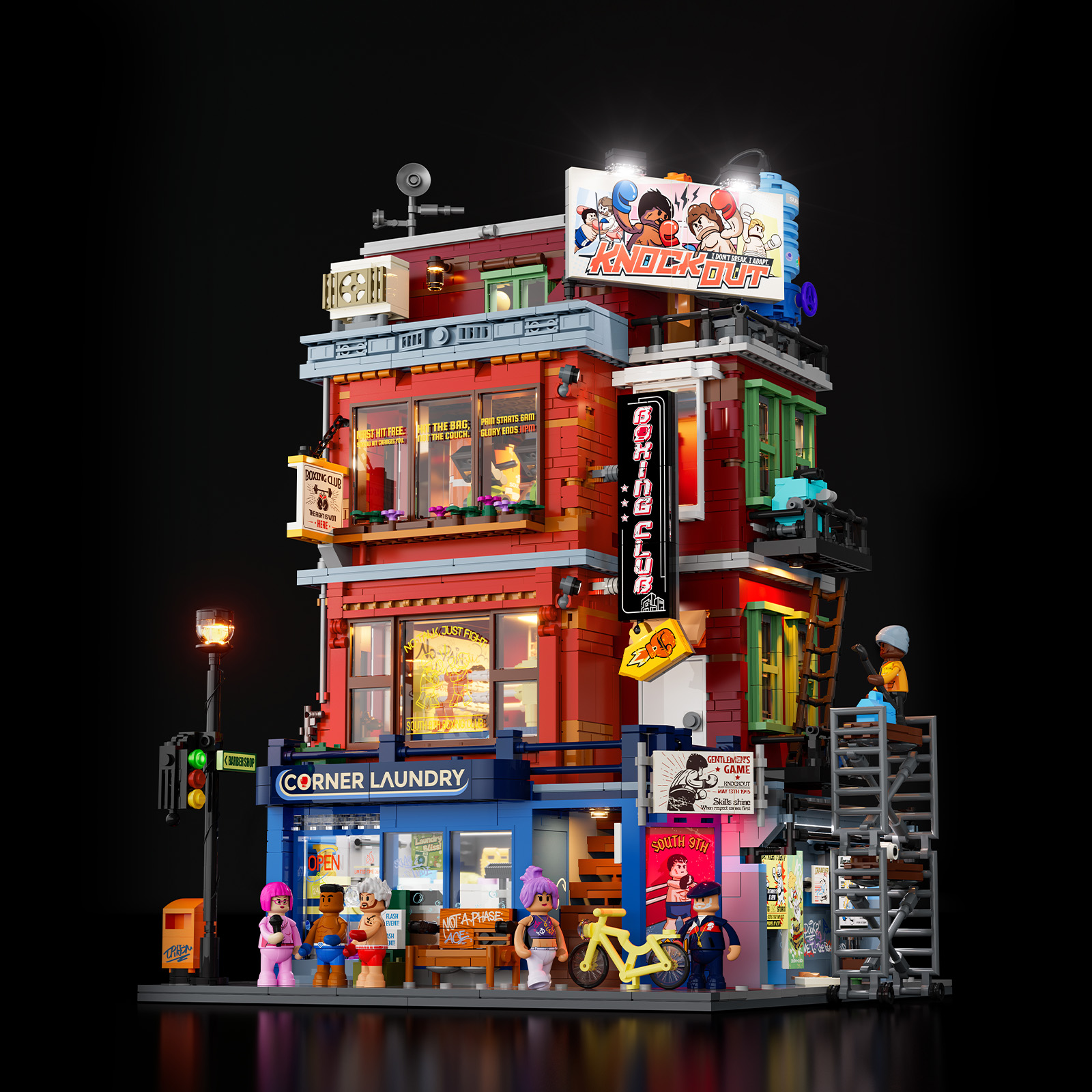 LUMIBRICKS Record Store illuminated set